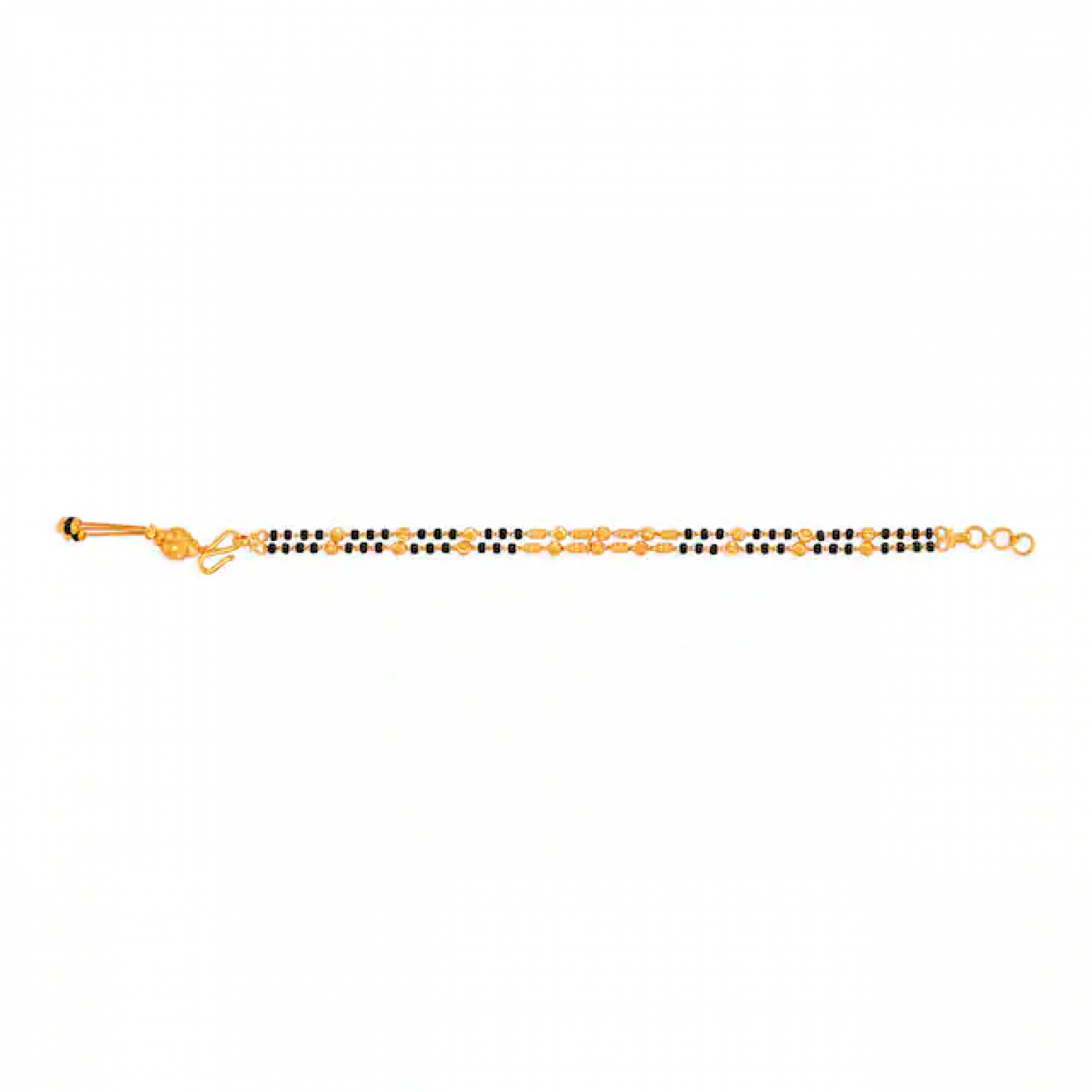 Ella Black Bead Gold Bracelet Ella Black Bead Gold Bracelet