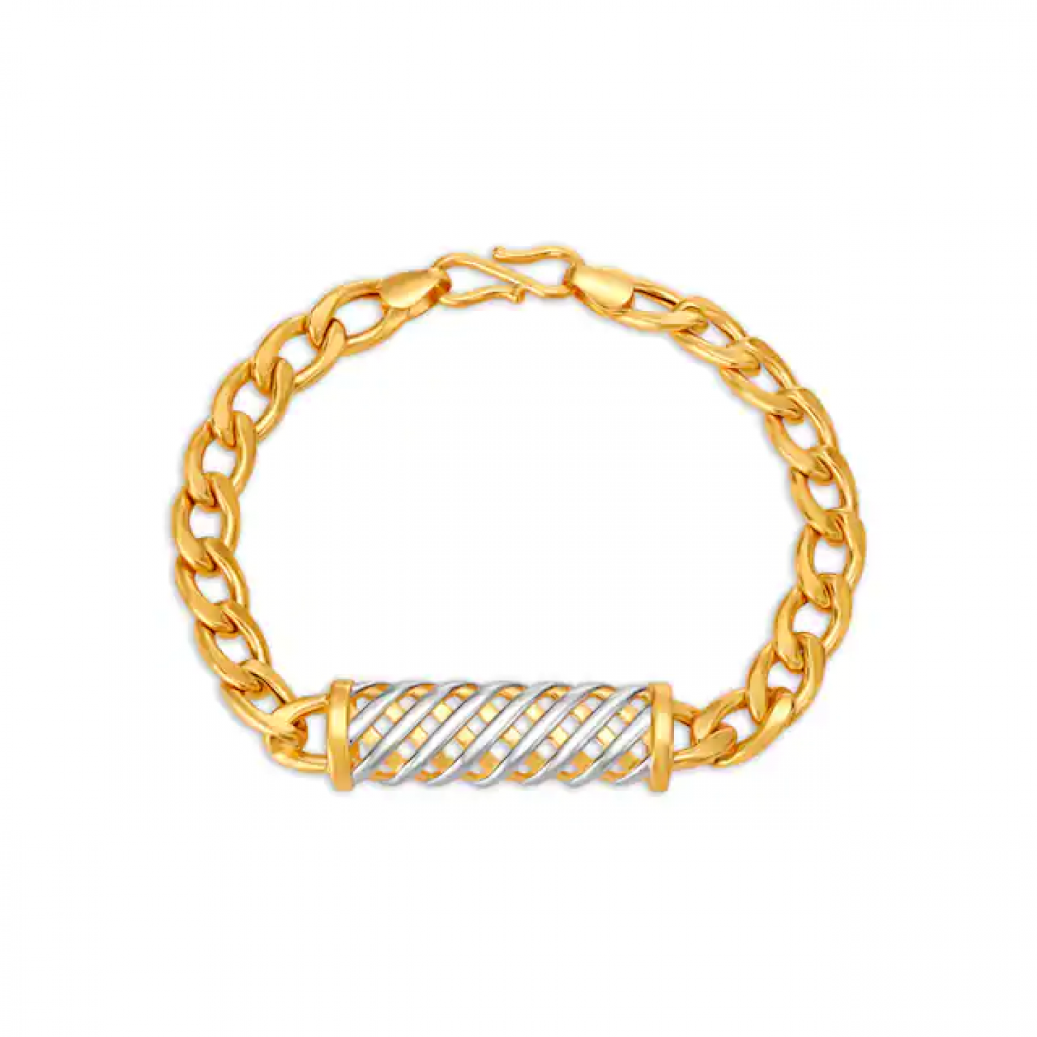Semi Spiral Gold Bracelet