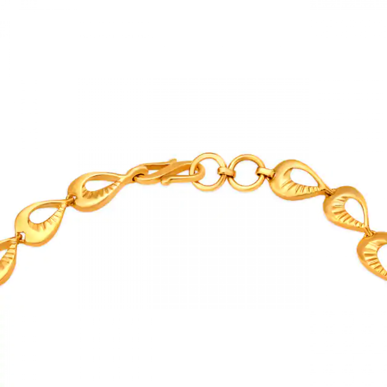 Teardrop Linked Gold Bracelet