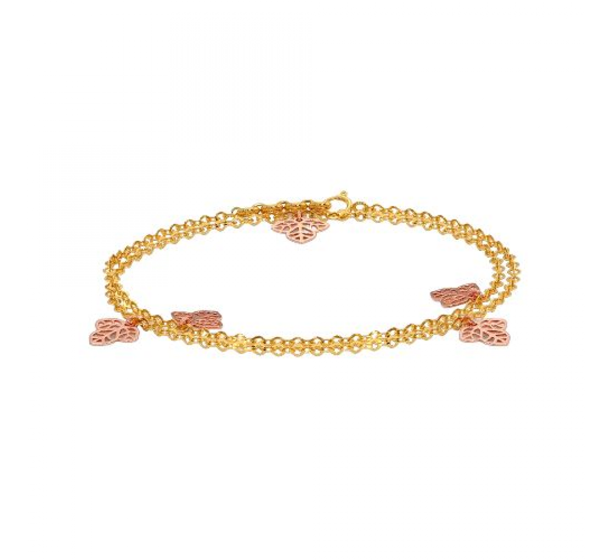 Trinity Leaf Gold Bracelet