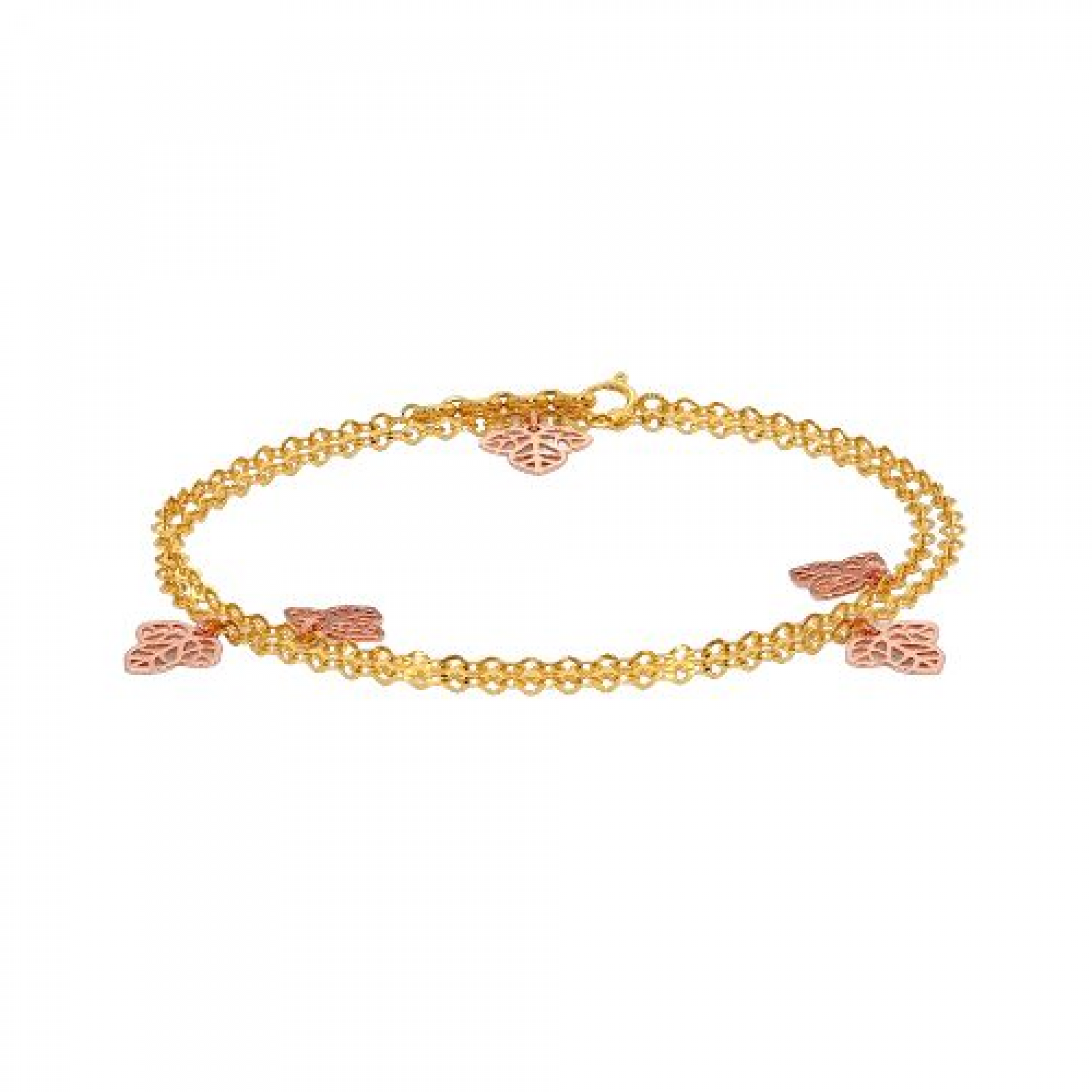 Trinity Leaf Gold Bracelet