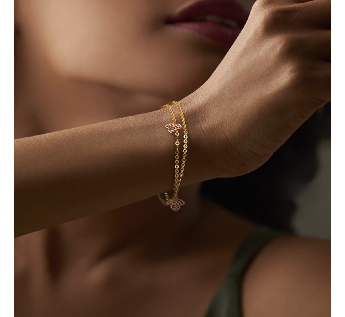 Trinity Leaf Gold Bracelet