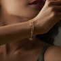 Trinity Leaf Gold Bracelet