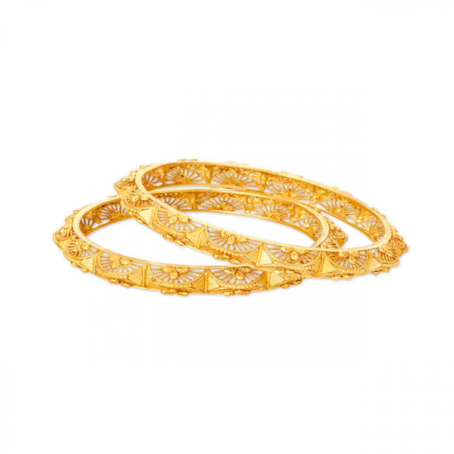 Michael Floral Gold Bangles