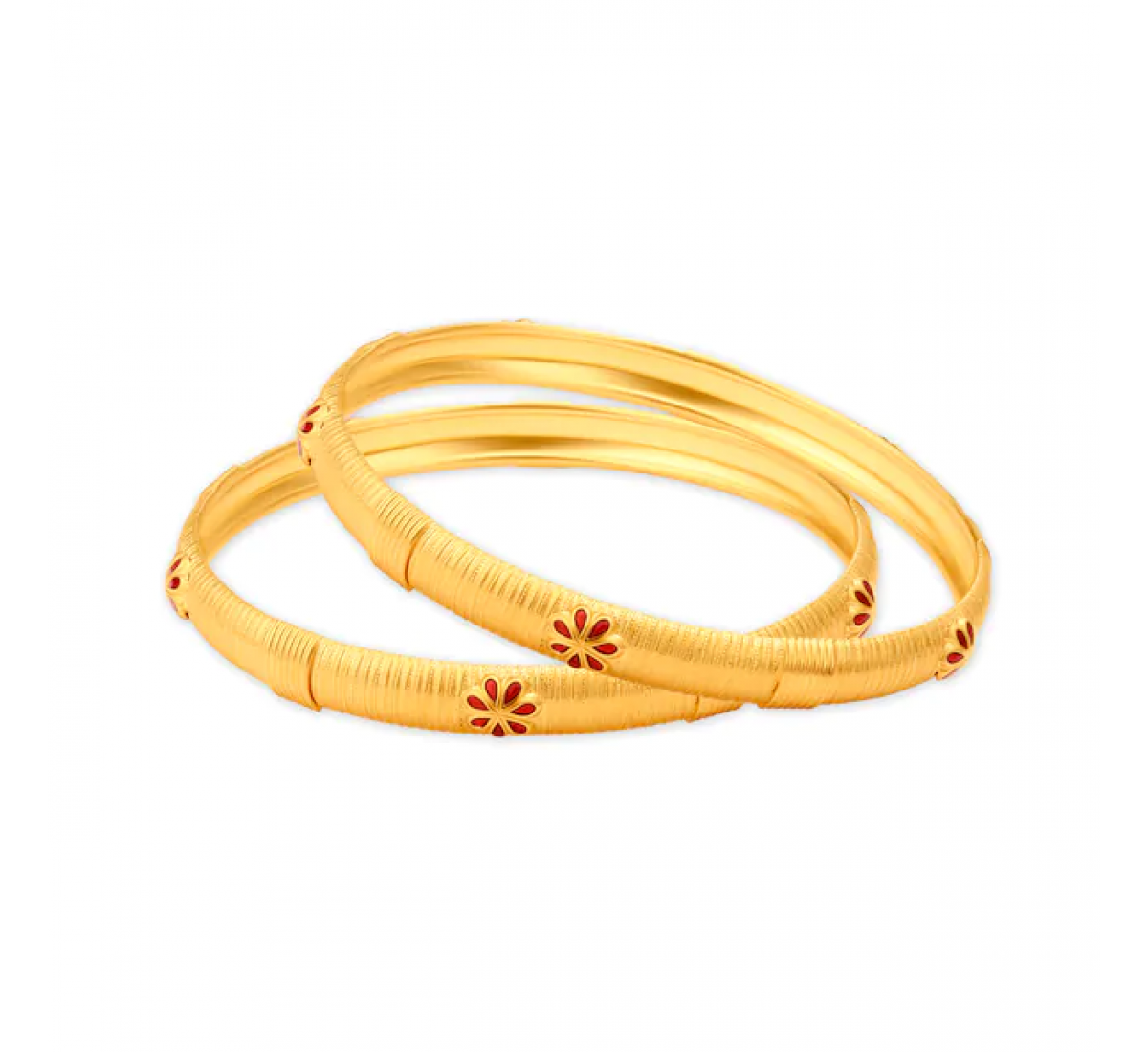 Texta Out Floral Gold Bangles
