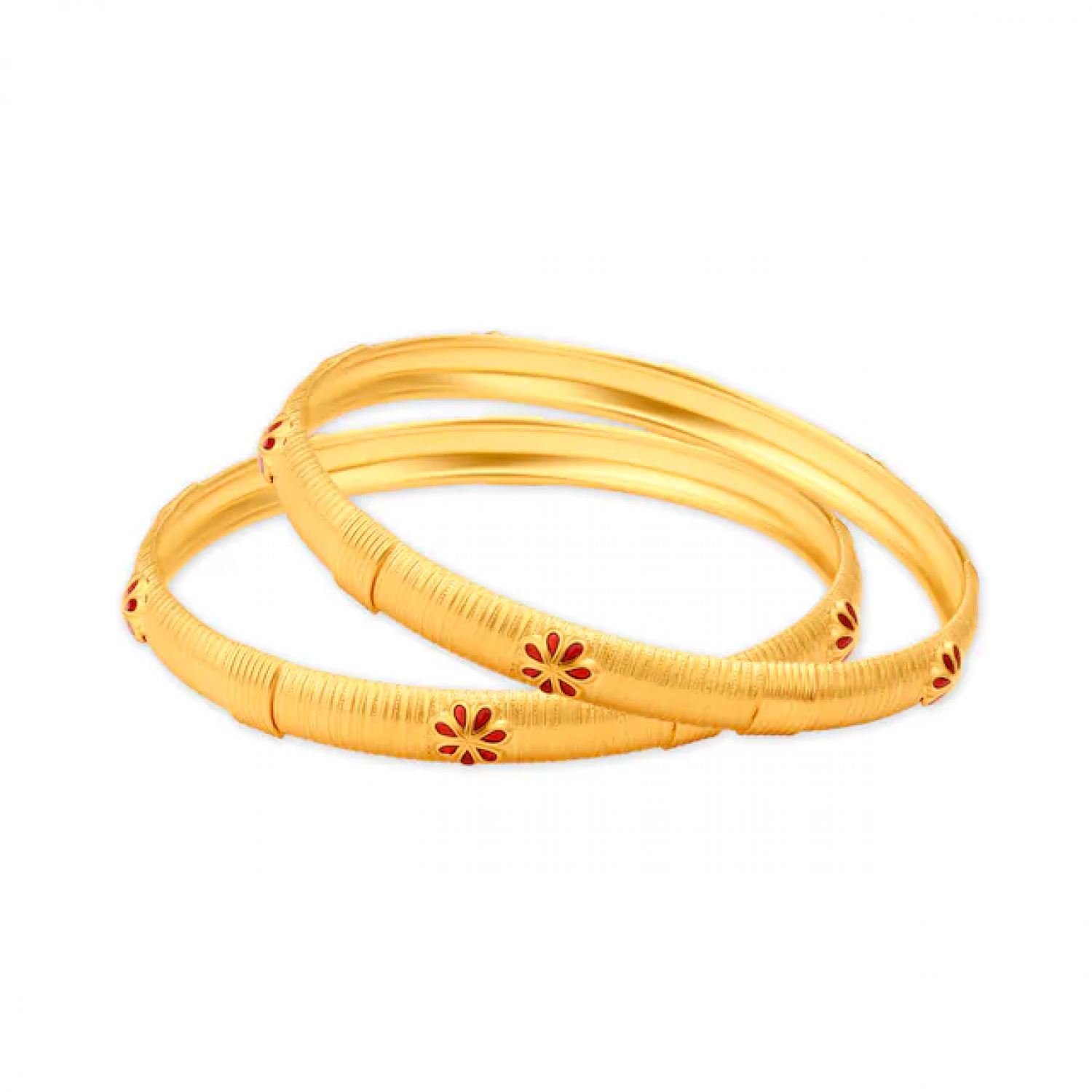 Texta Out Floral Gold Bangles