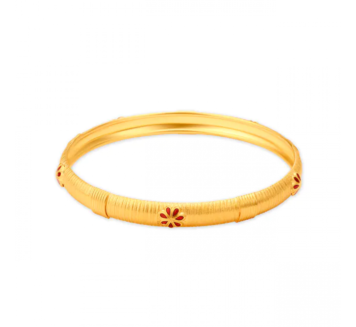 Texta Out Floral Gold Bangles
