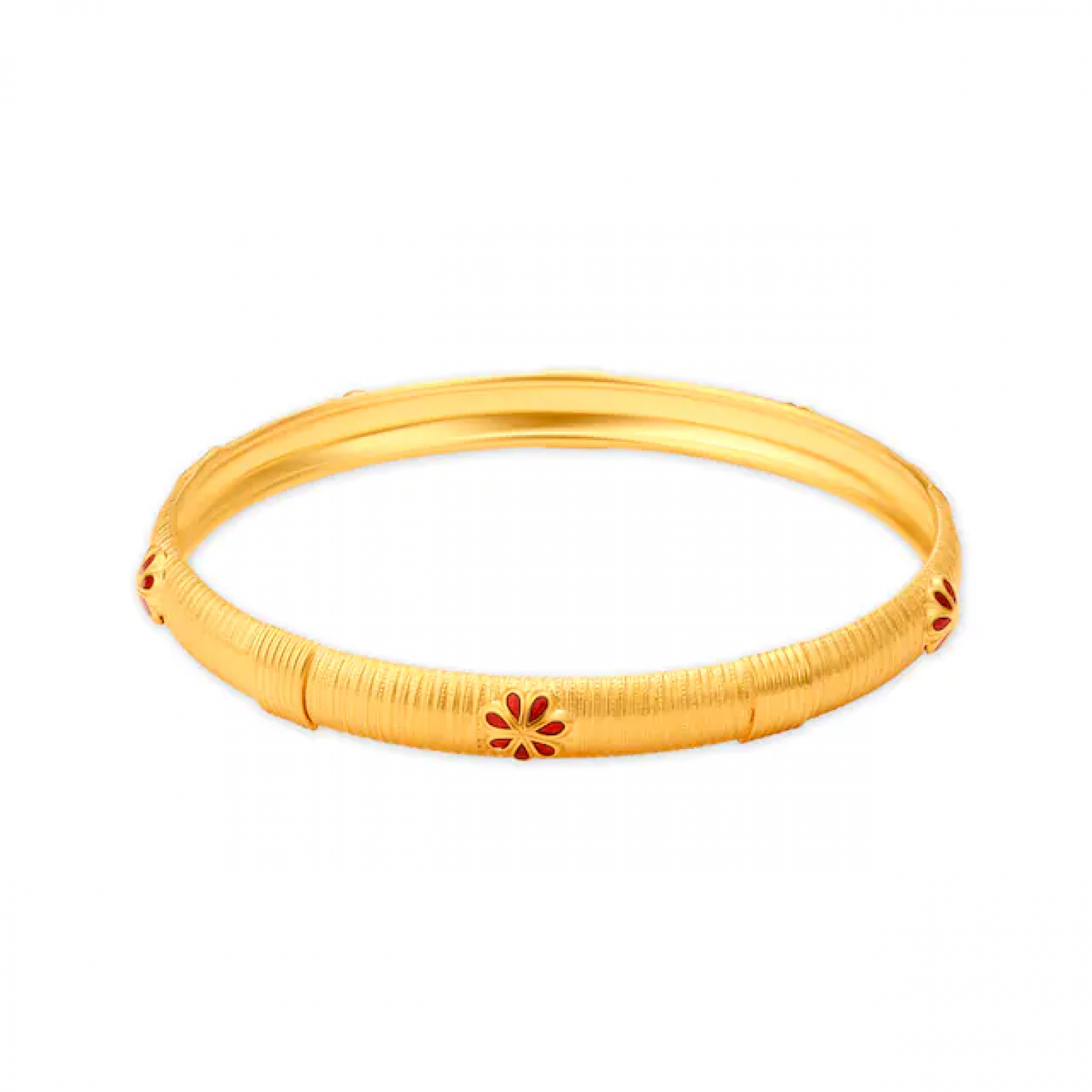 Texta Out Floral Gold Bangles