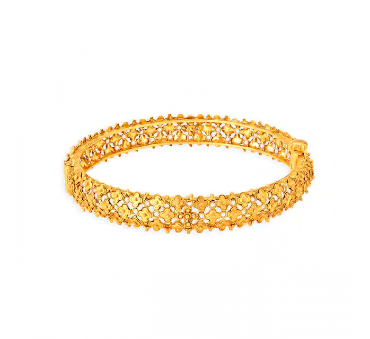 Floral Lattice Gold Bangles