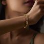 Synced Affection Gold Bangles