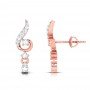 Falling Tulip Diamond Earrings