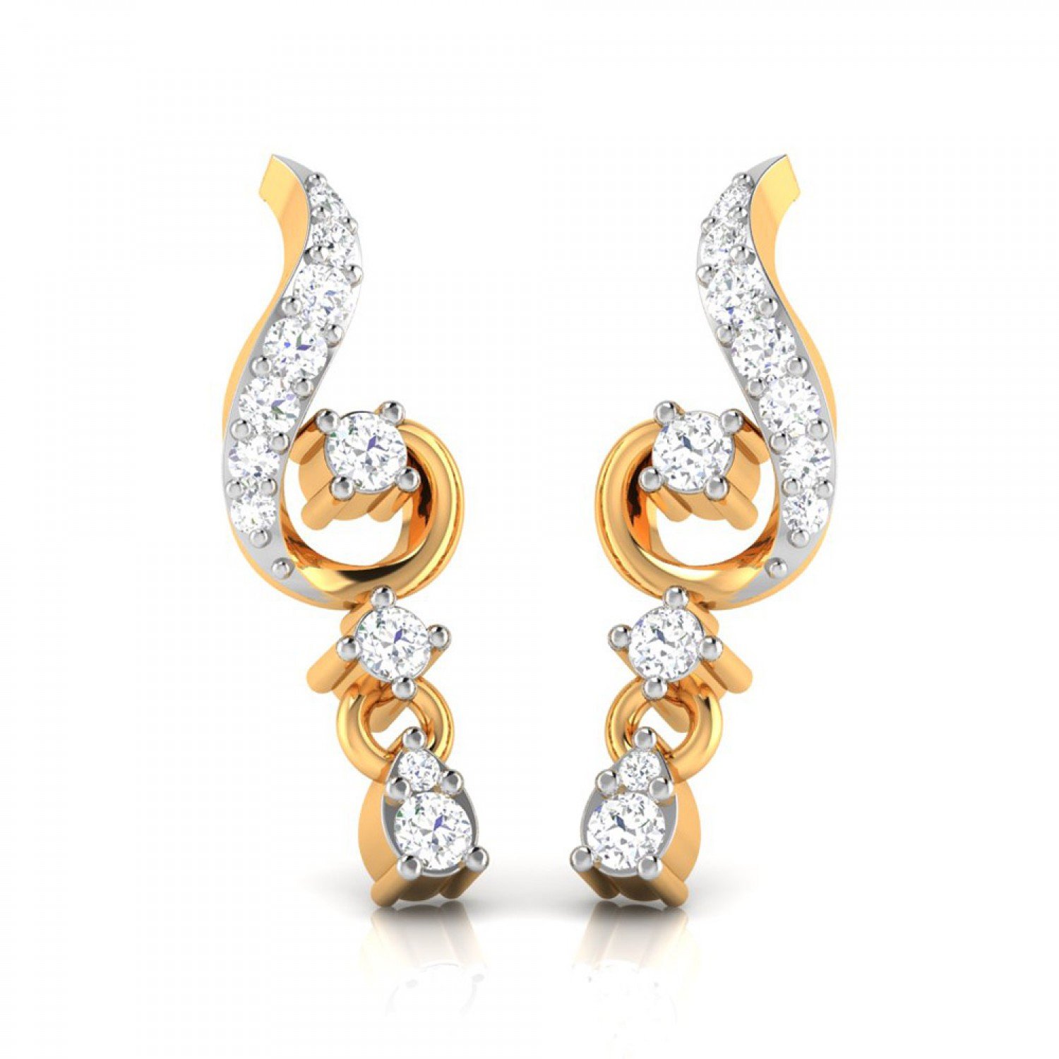 Falling Tulip Diamond Earrings Falling Tulip Diamond Earrings