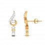 Falling Tulip Diamond Earrings