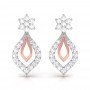 Pansy Gold Diamond Earrings