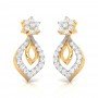 Pansy Gold Diamond Earrings
