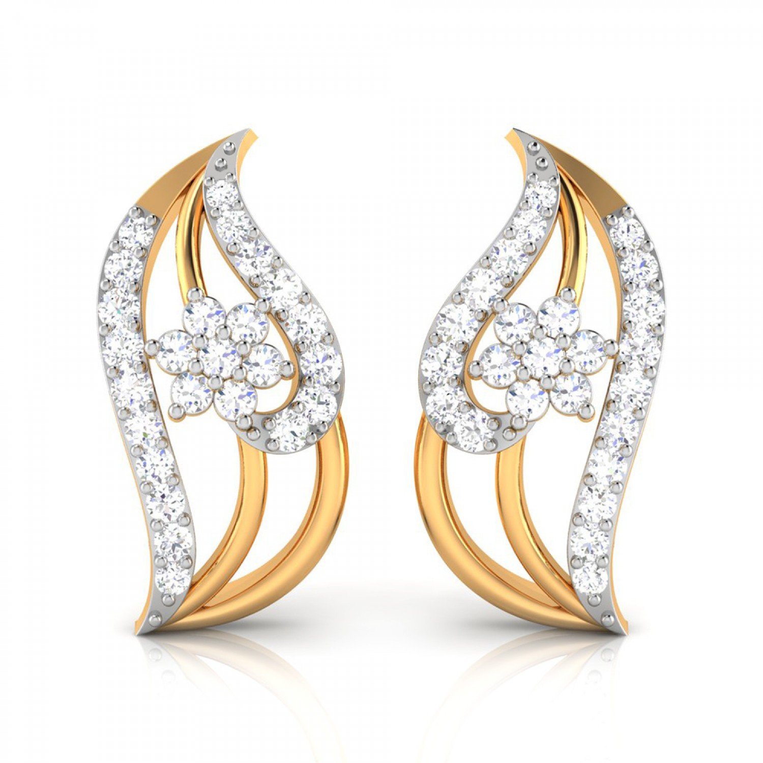 Falling Crest Diamond Earrings Falling Crest Diamond Earrings