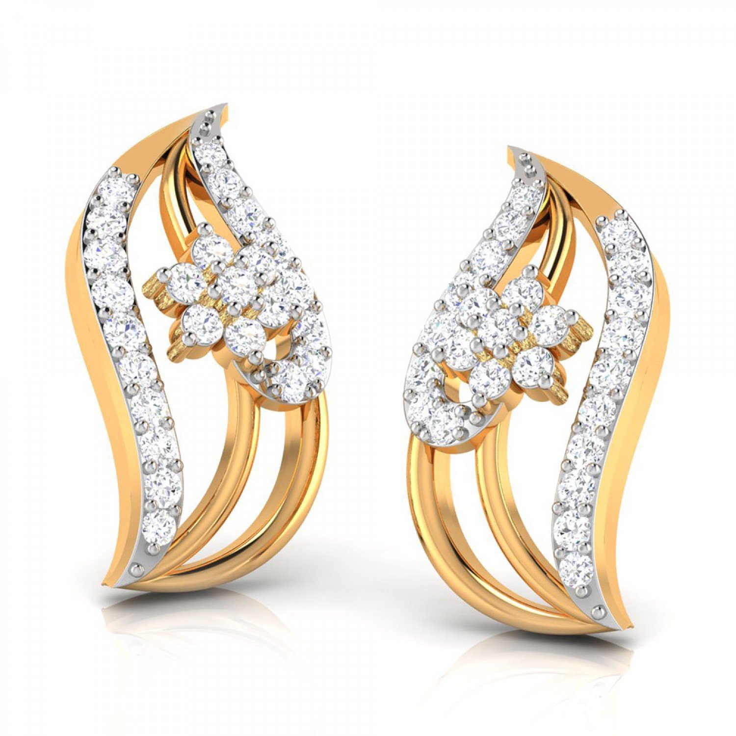 Falling Crest Diamond Earrings Falling Crest Diamond Earrings