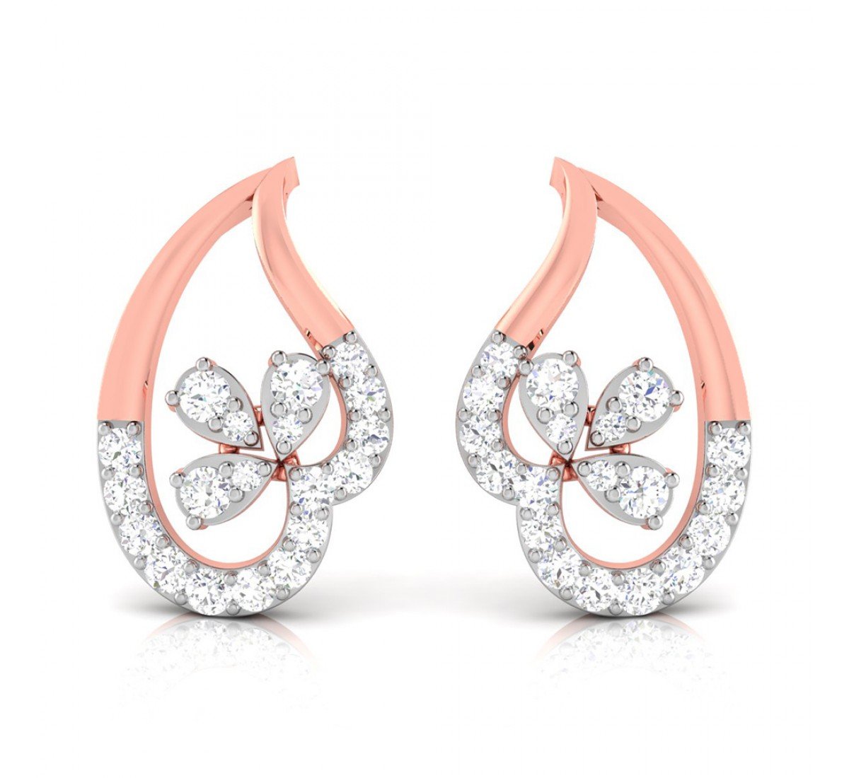 Glazing Flame Diamond Earrings
