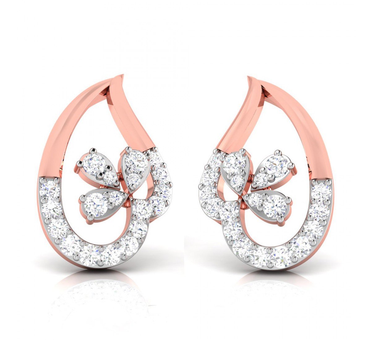 Glazing Flame Diamond Earrings