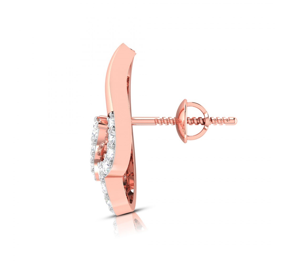 Glazing Flame Diamond Earrings