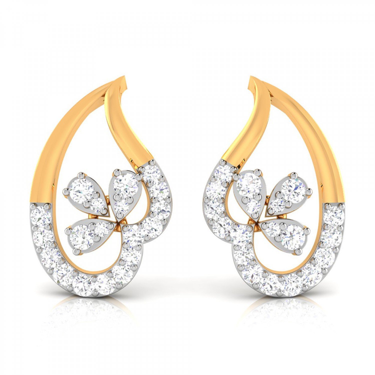 Glazing Flame Diamond Earrings Glazing Flame Diamond Earrings