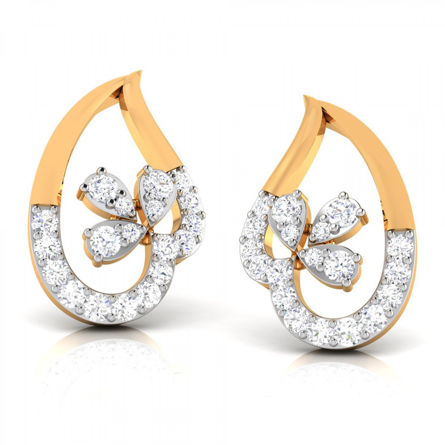 Glazing Flame Diamond Earrings Glazing Flame Diamond Earrings