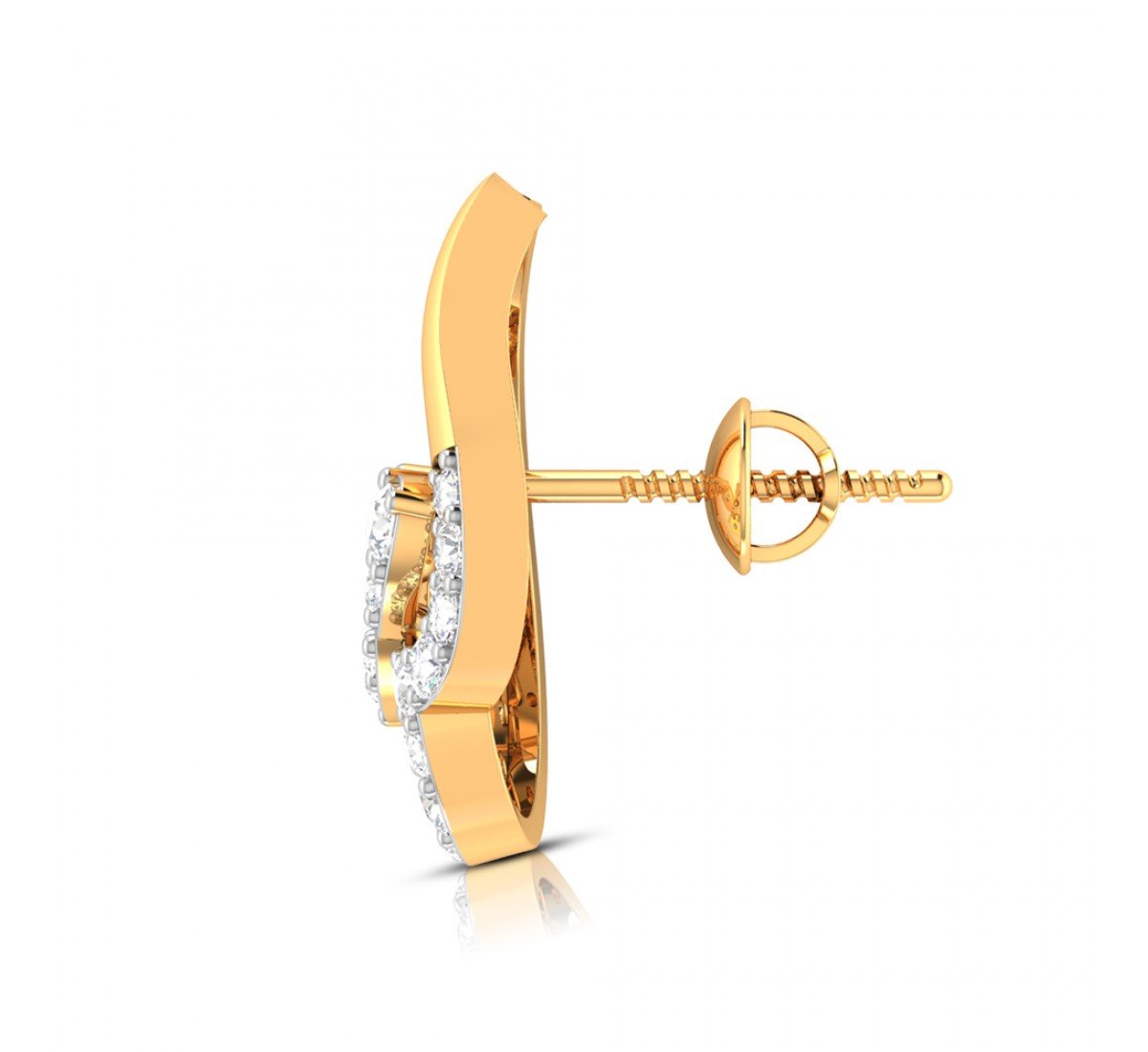 Glazing Flame Diamond Earrings