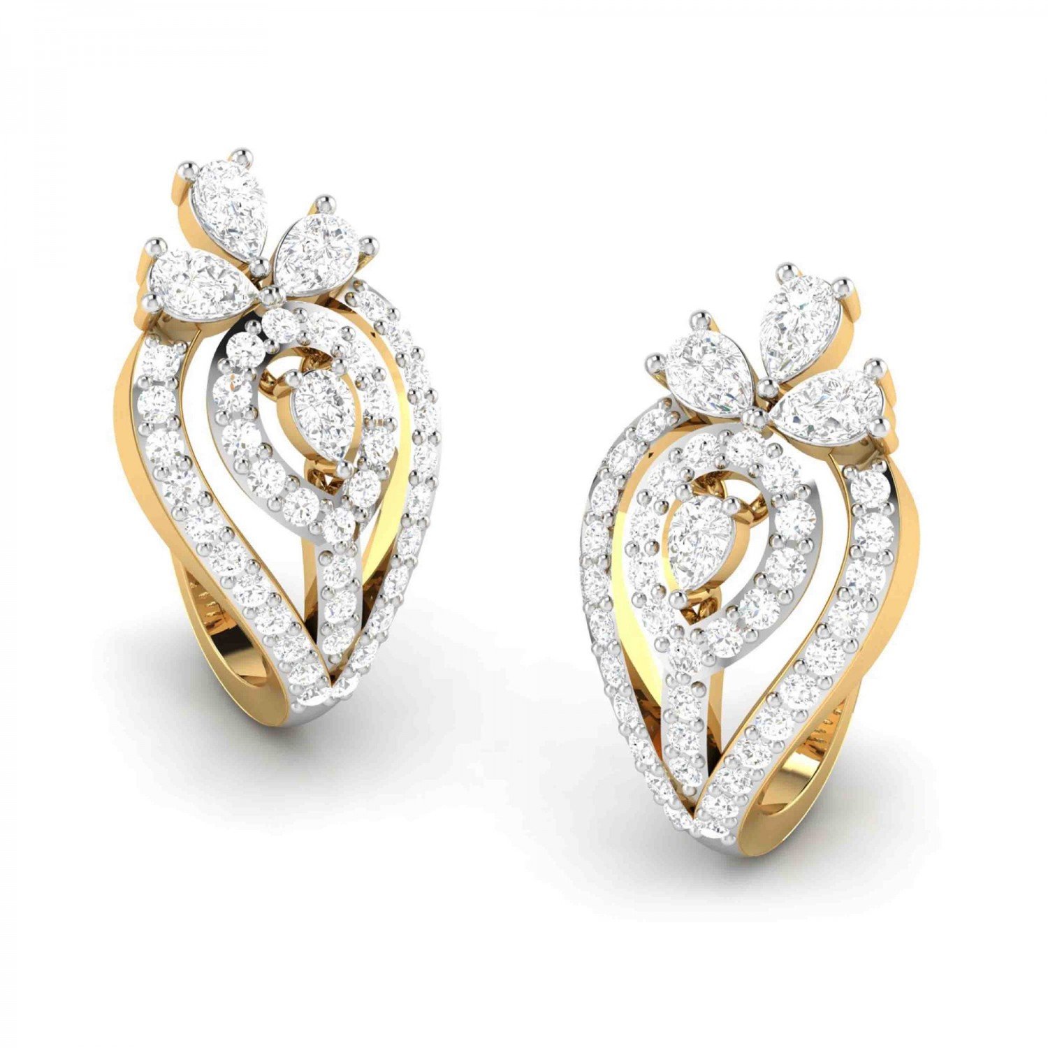 Demure Diamond Hoops