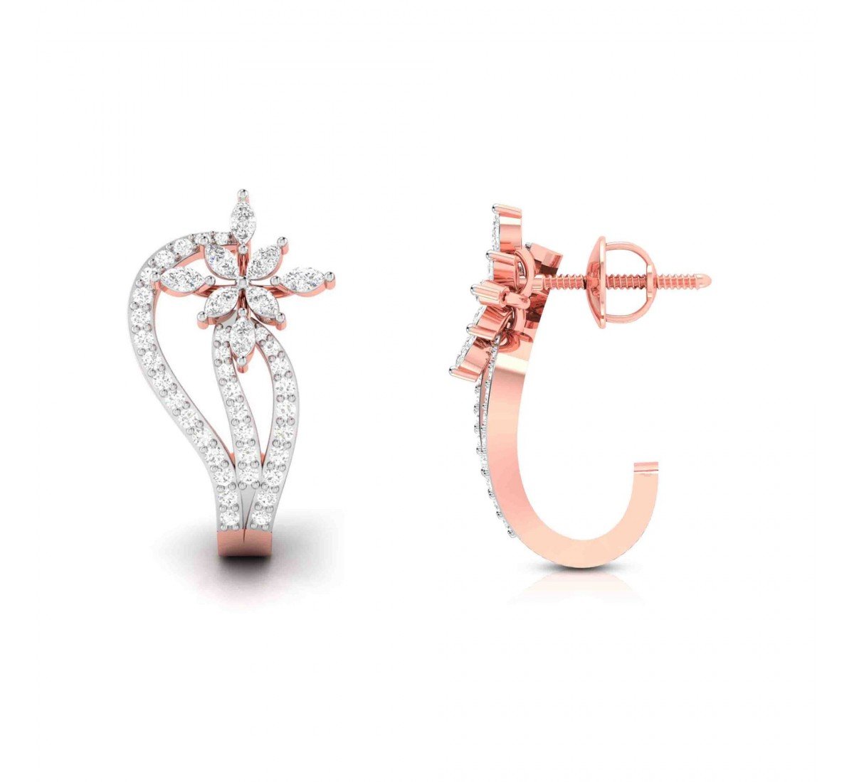 Octavia Snow Diamond Hoops