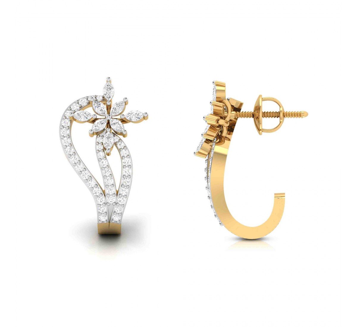 Octavia Snow Diamond Hoops