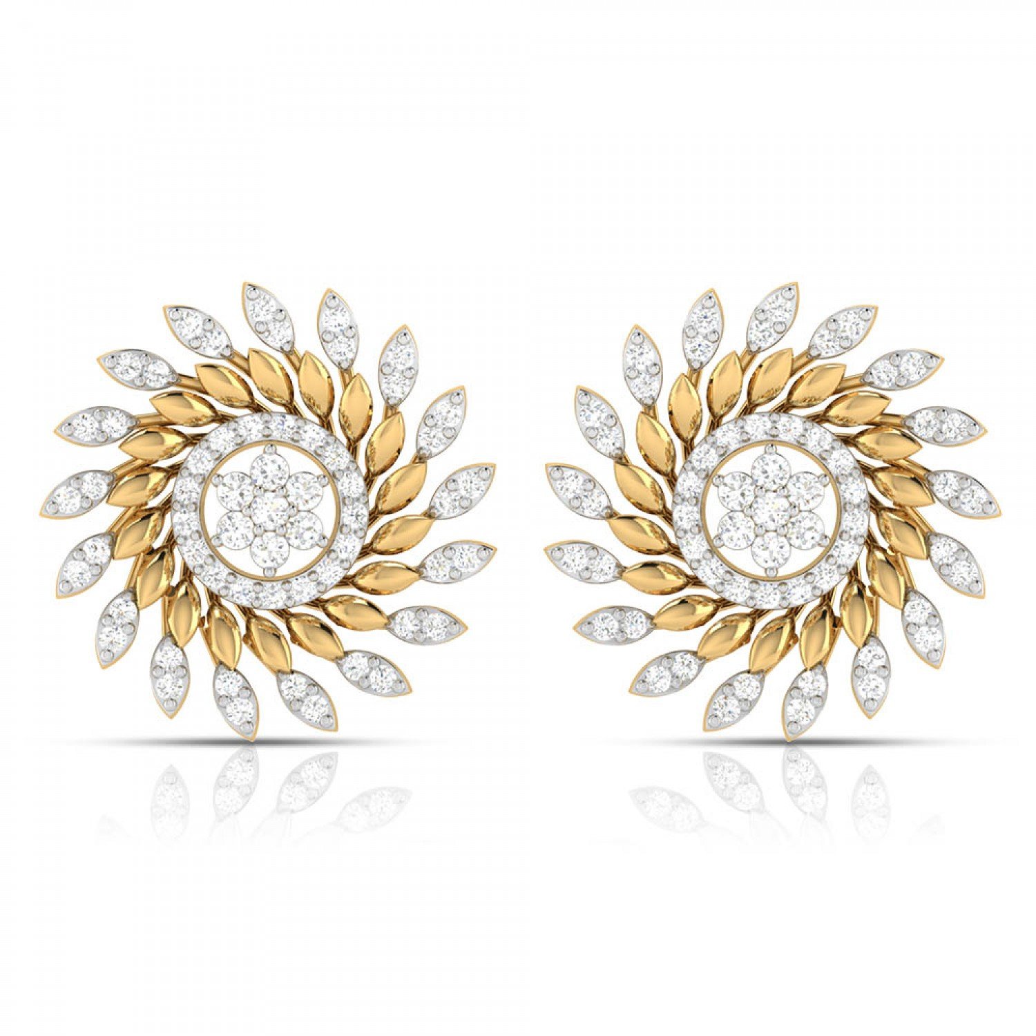 Cluster Wired Diamond Earrings