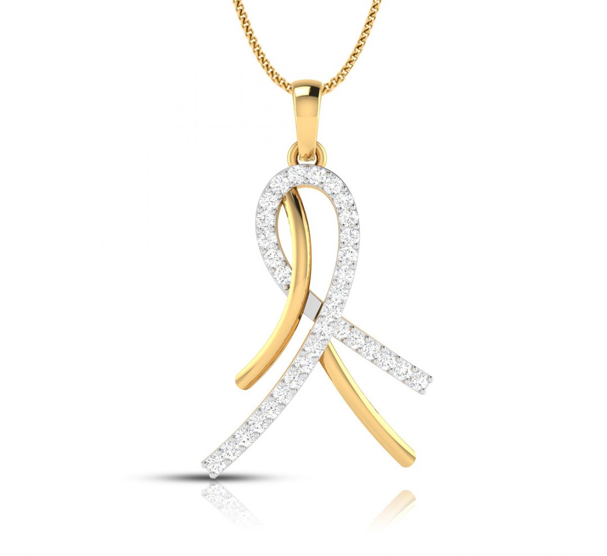 Swirl Fadona Diamond Pendant