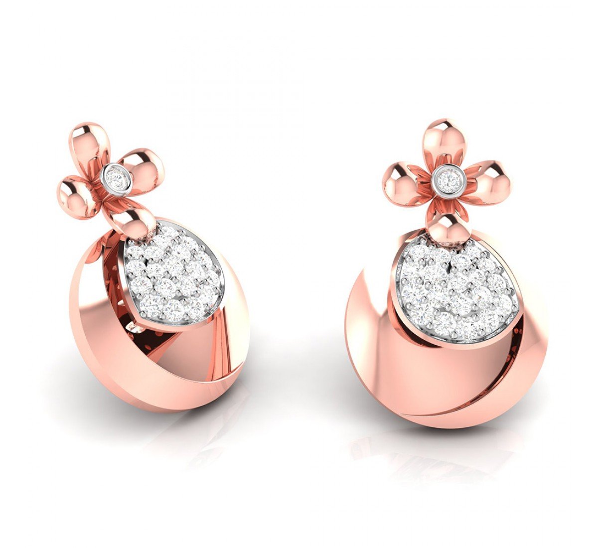 Quad Mesh Diamond Earrings
