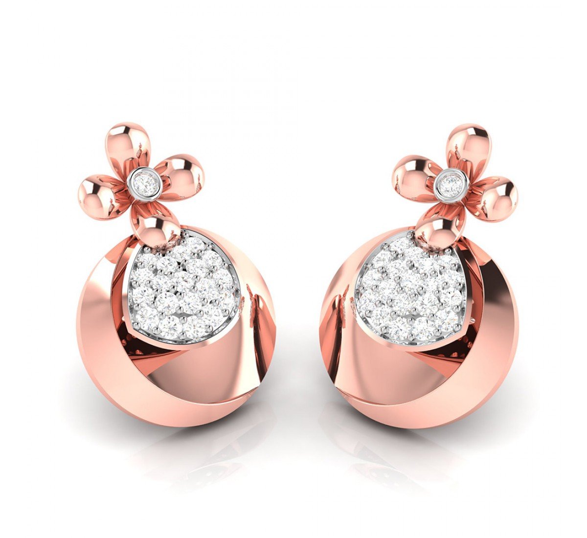 Quad Mesh Diamond Earrings