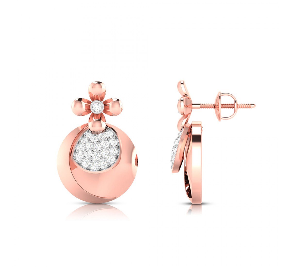 Quad Mesh Diamond Earrings