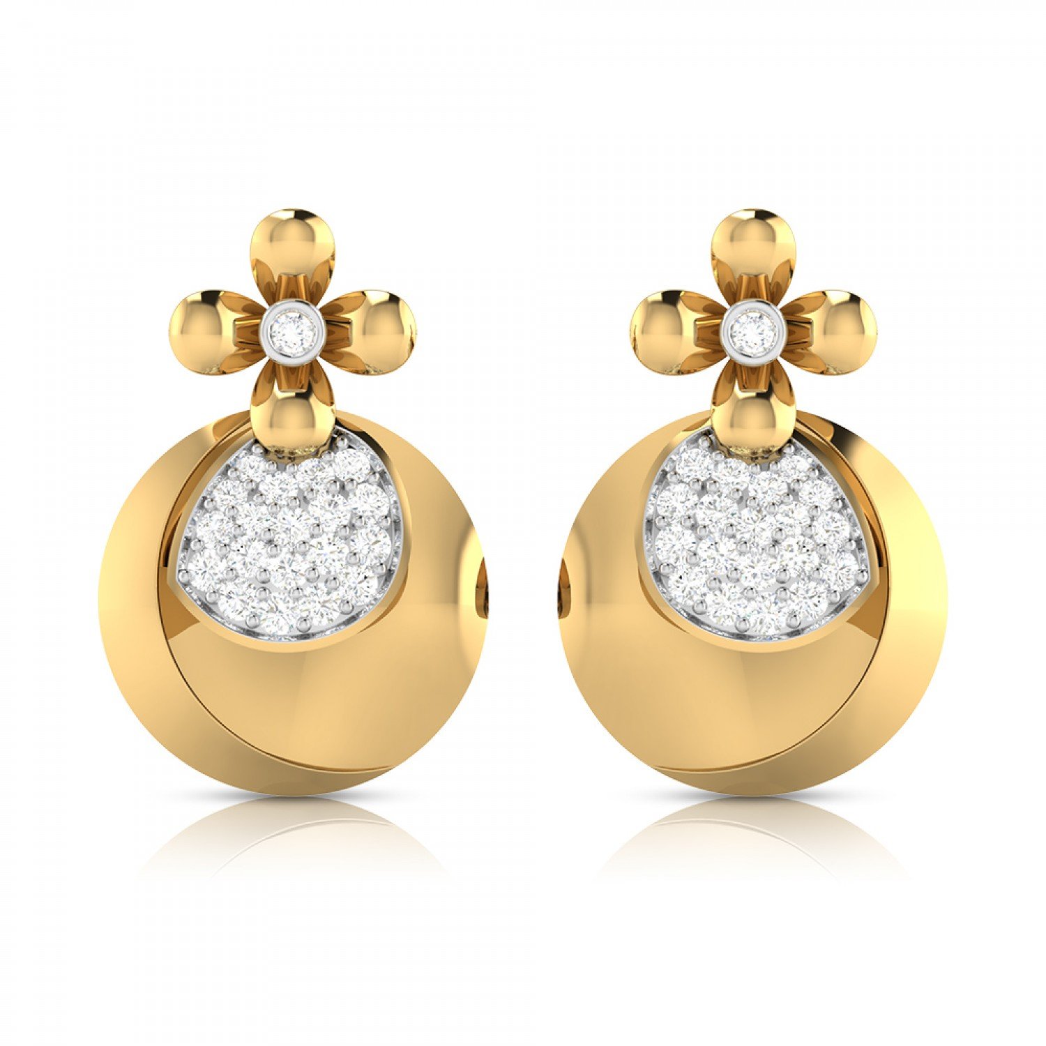 Quad Mesh Diamond Earrings