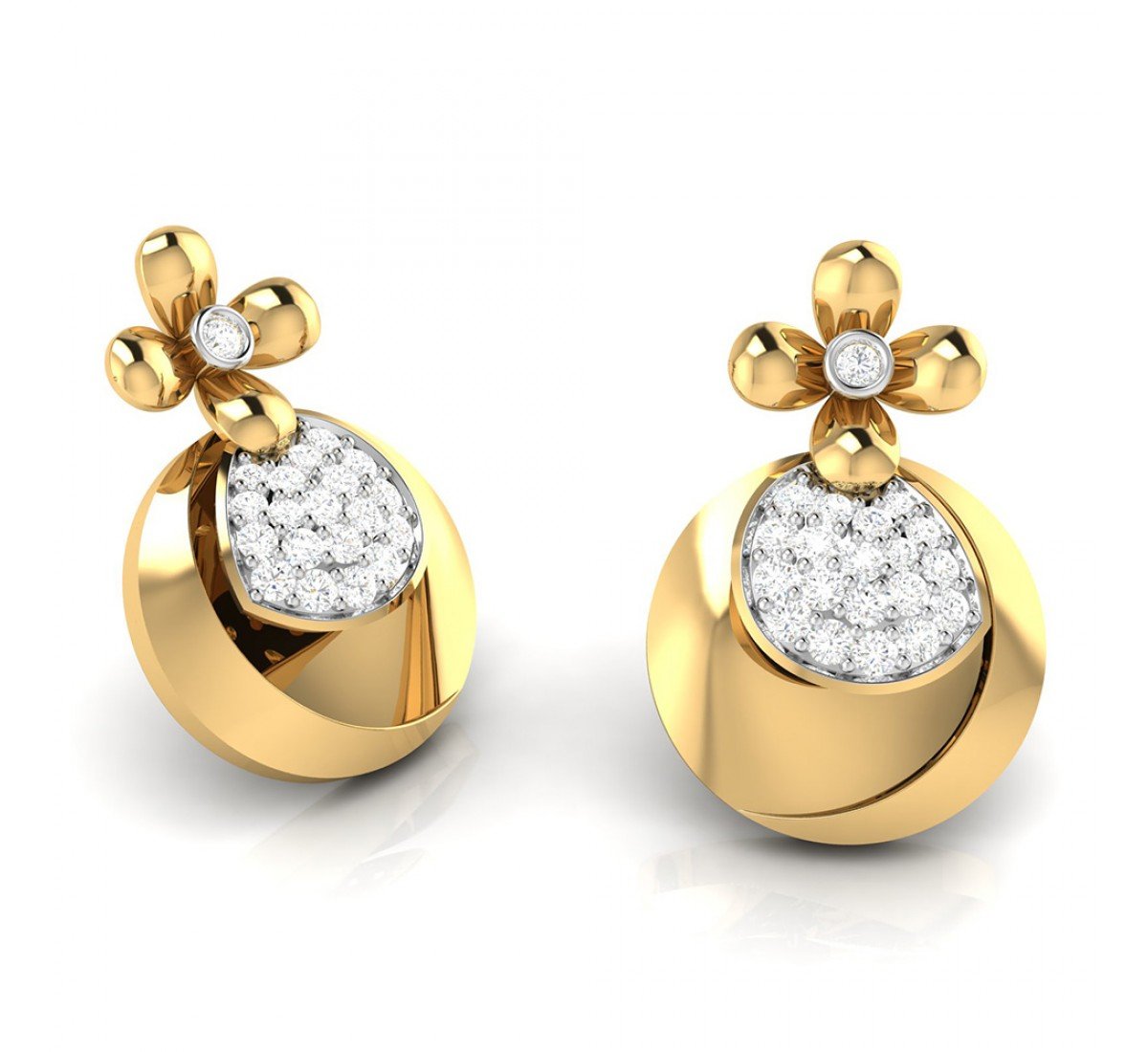 Quad Mesh Diamond Earrings