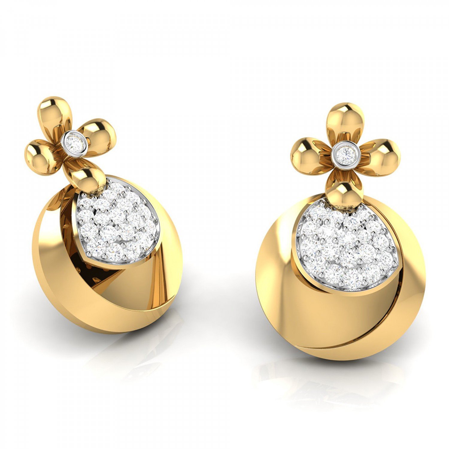 Quad Mesh Diamond Earrings