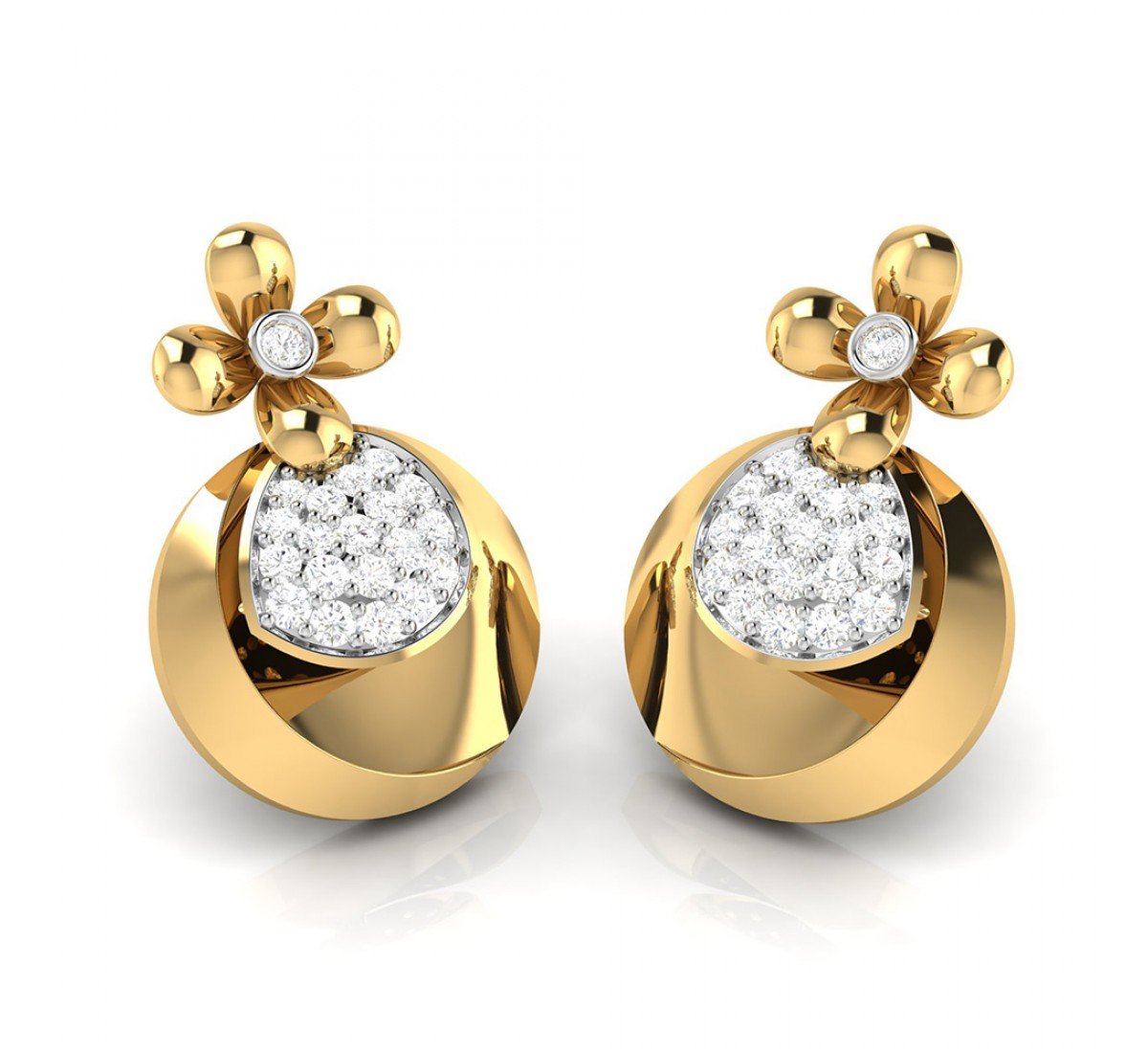 Quad Mesh Diamond Earrings