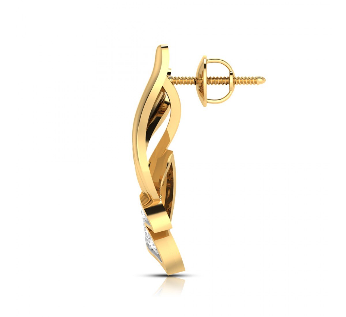 Ovate Cutout Diamond Earrings
