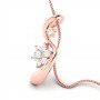 Spiral Cutout Diamond Pendant