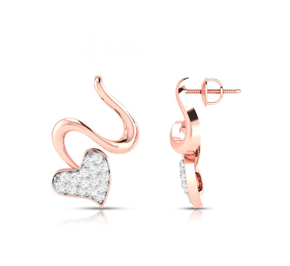 Spiral Diamond Earrings