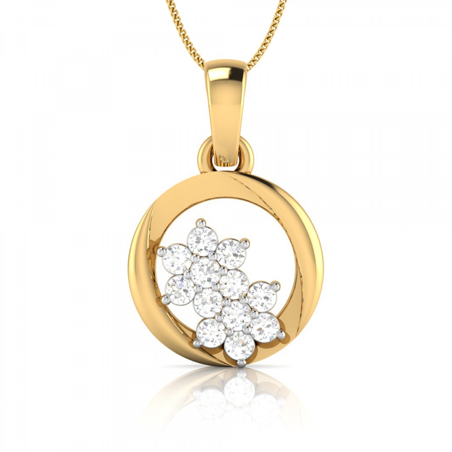Tanuja Swirl Diamond Pendant Tanuja Swirl Diamond Pendant