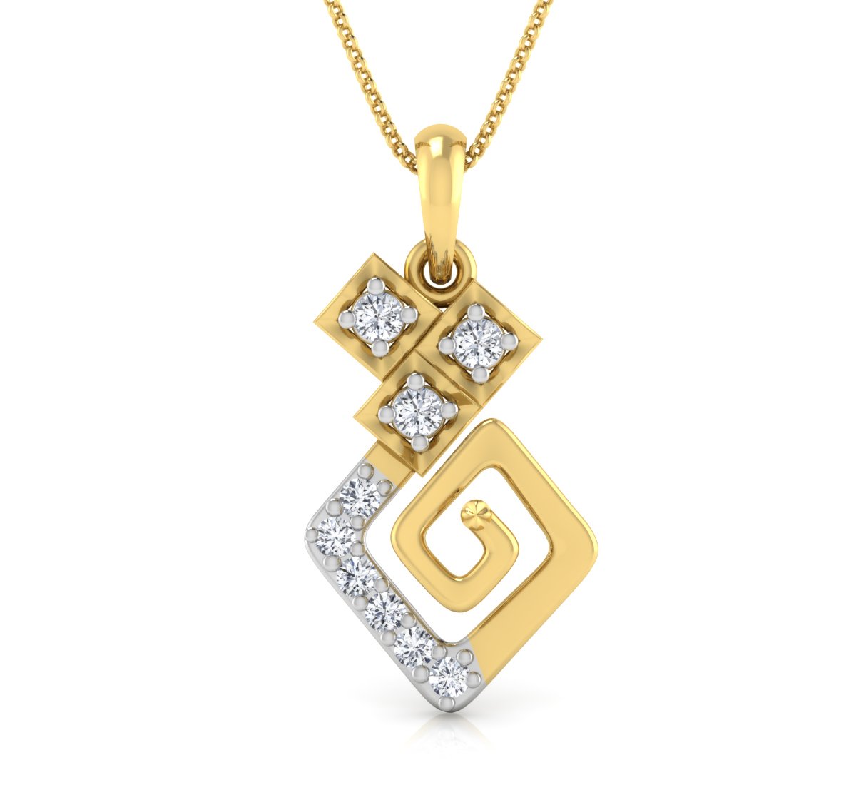 Ovate Sparkle Diamond Pendant