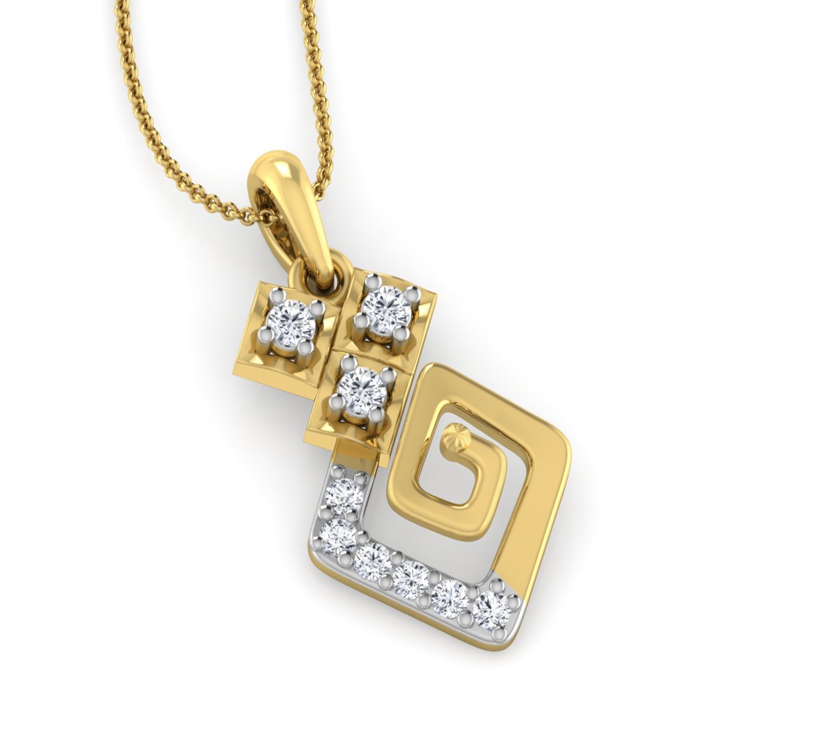 Ovate Sparkle Diamond Pendant