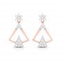 Floral Stud Diamond Earrings