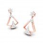 Floral Stud Diamond Earrings