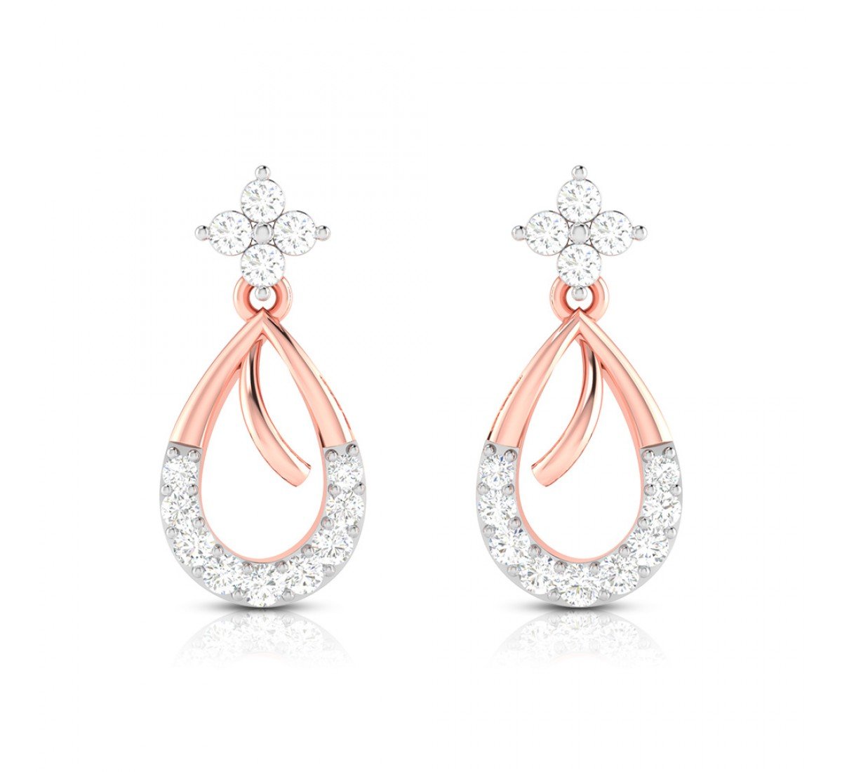 Edgy Drop Diamond Earrings