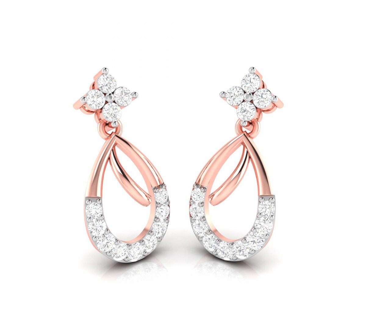 Edgy Drop Diamond Earrings