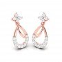 Edgy Drop Diamond Earrings